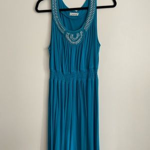 Rickis teal blue tank dress .